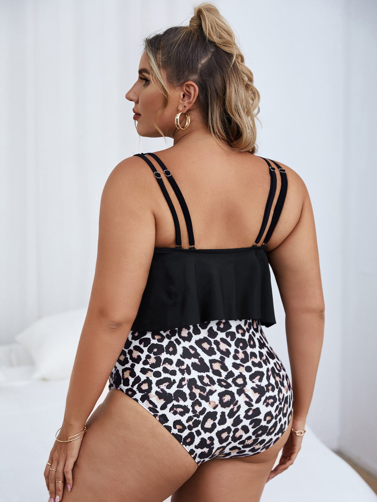 Tanquini Feminino Cintura Alta Moderno Alexa Plus Size.