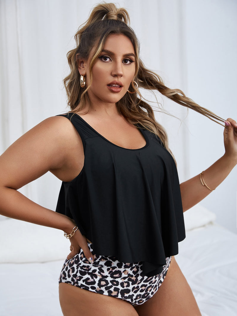 Tanquini Feminino Cintura Alta Moderno Alexa Plus Size.