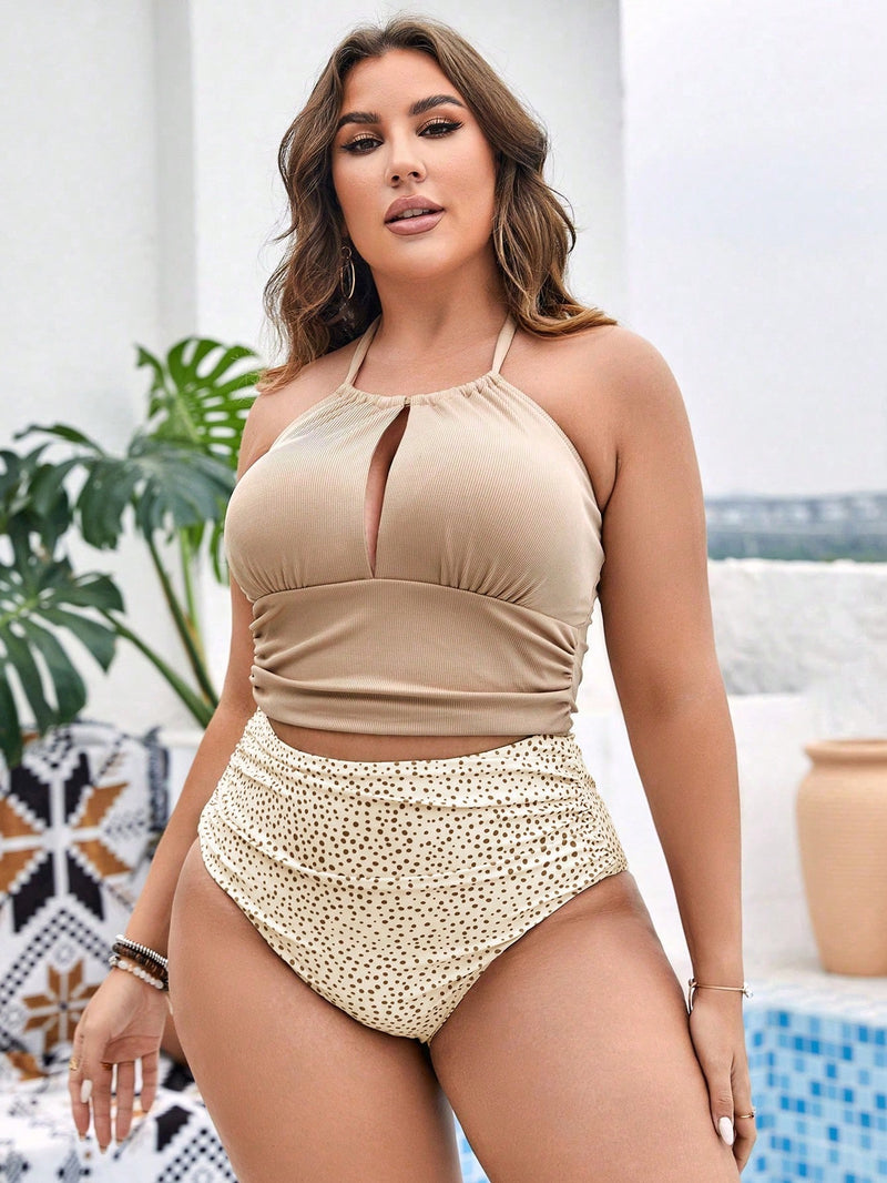 Biquini Feminino Cintura alta e Top Refinado Rita Plus Size