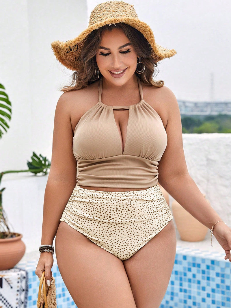 Biquini Feminino Cintura alta e Top Refinado Rita Plus Size