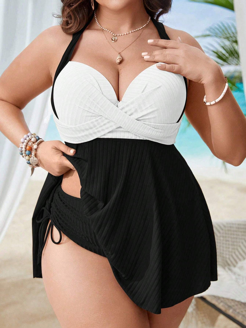 Biquini Saia Feminino Conjunto de Praia com Bojo e Design Sofisticado Graciele Plus Size