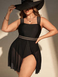 Maiô Feminino com Detalhe em Transparência Mia. Plus Size