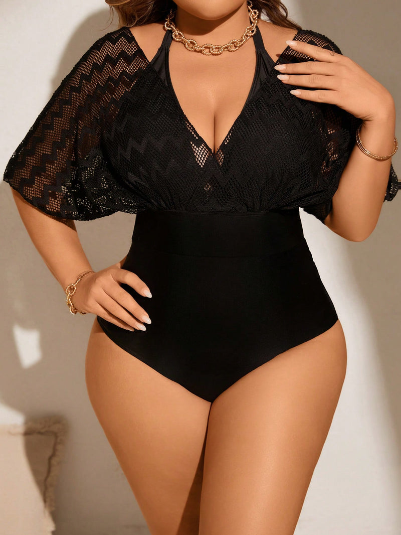 Maiô Feminino Com Malha Daiane Plus SIze