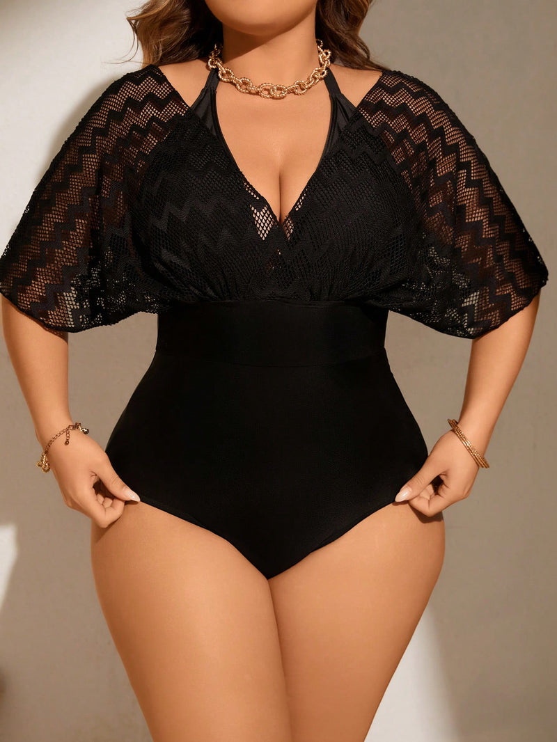 Maiô Feminino Com Malha Daiane Plus SIze