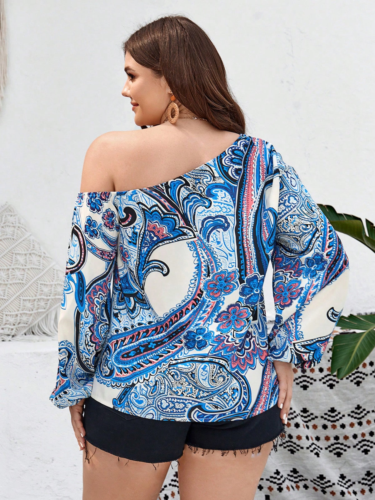 Blusa Feminina estáma Geométrica Elegante Daiane Plus Size