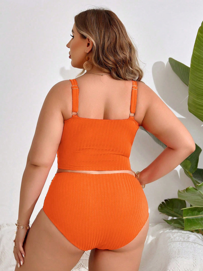 Tankini Feminino Cintura Alta Anastacia Plus Size