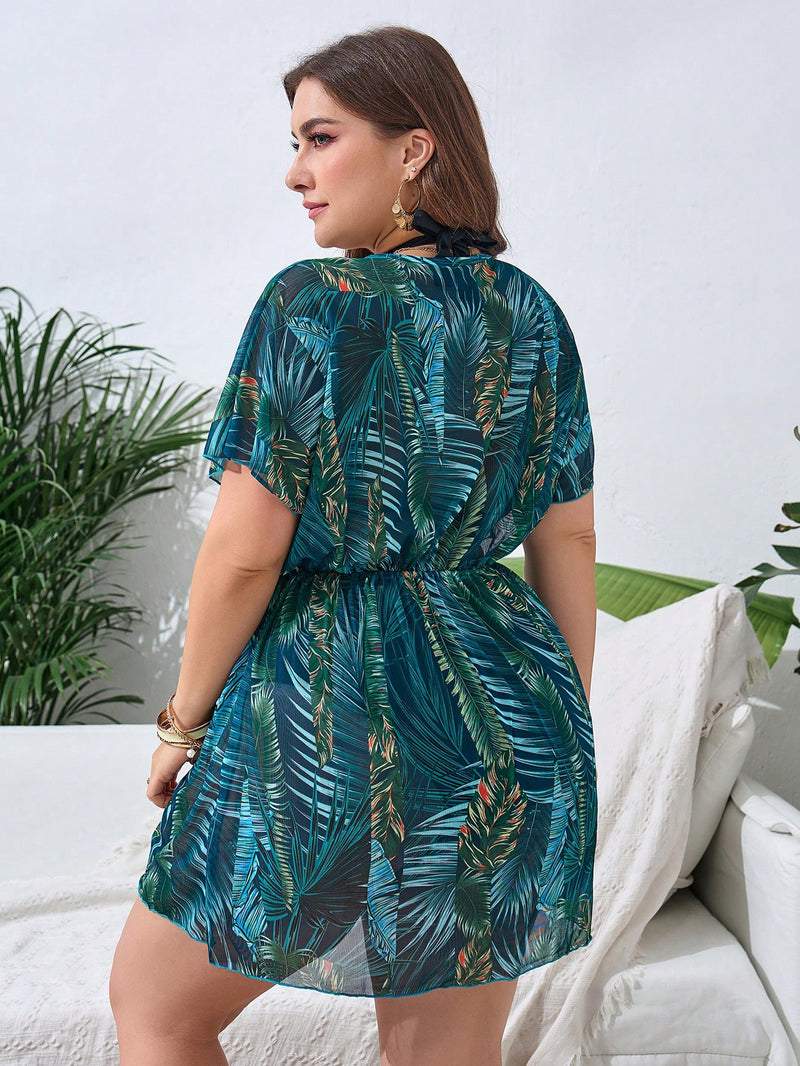 Saida de Praia Vestido Semitransparente Ursula Plus Size