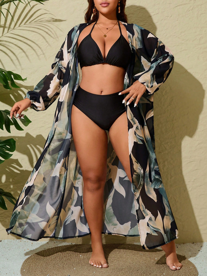 Saida de Praia Comprida Feminina Paula  Plus Size