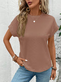 Blusa Feminina Texturizada e Mangas Claudia