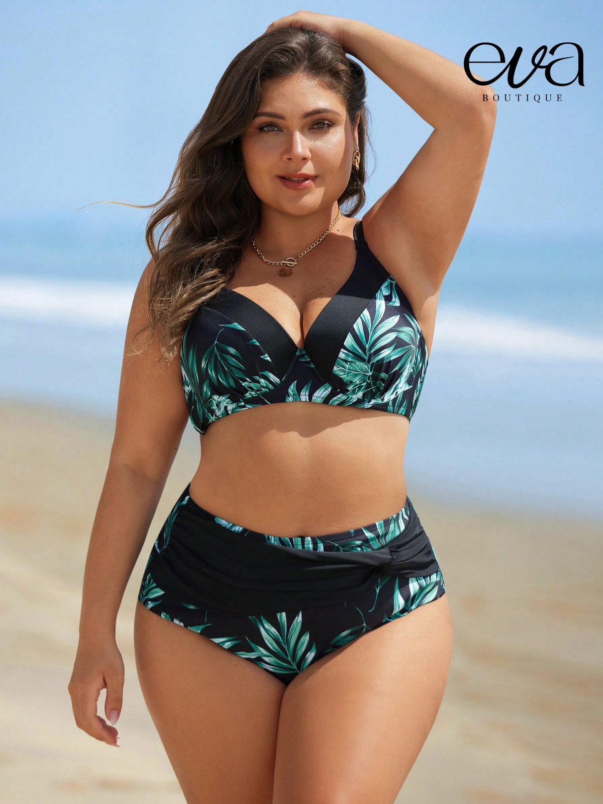 Biquini Feminino Moderno Cintura Alta Alça Ajustável Jessica Plus Size