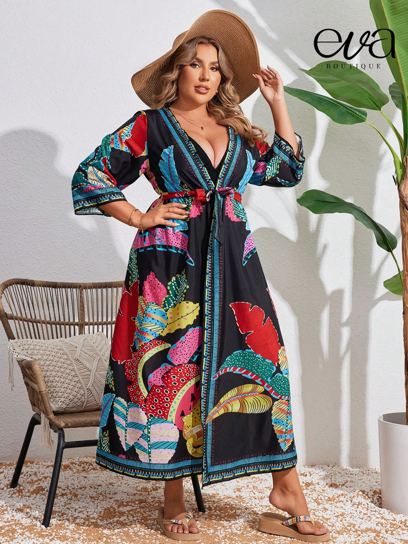 Saida de praia Comprida Feminina Marianna Plus Size