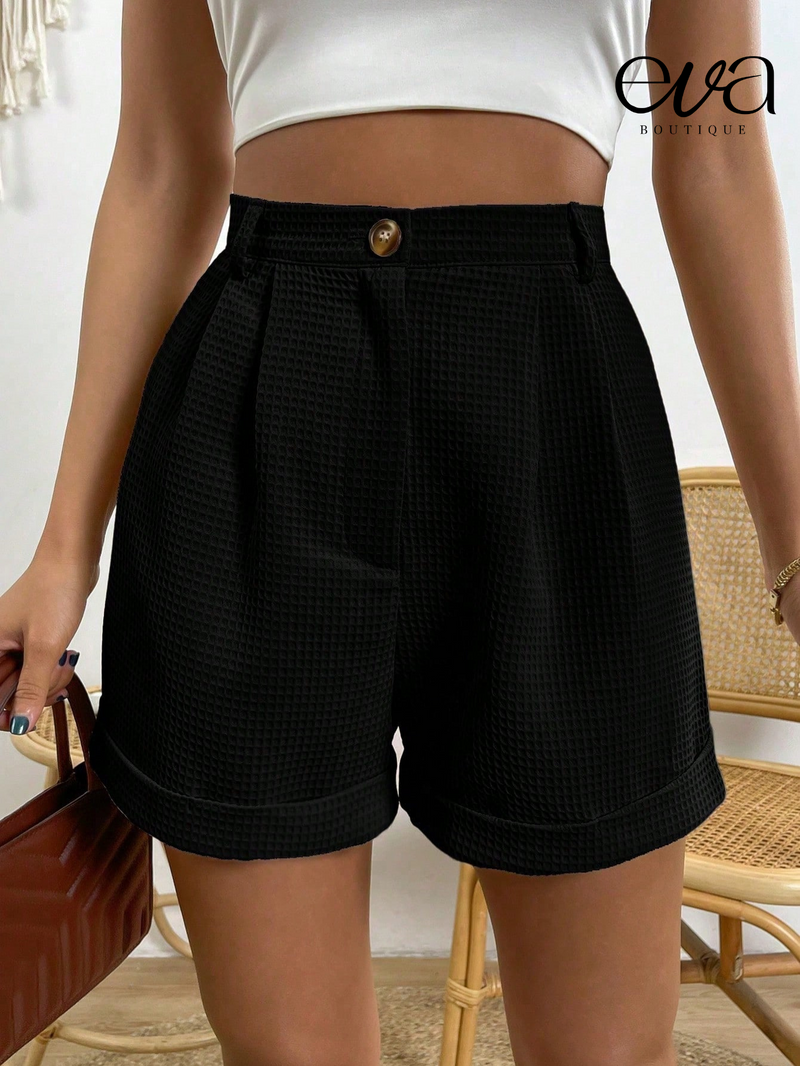 Shorts Feminino Texturizado Cintura Alta Jenny