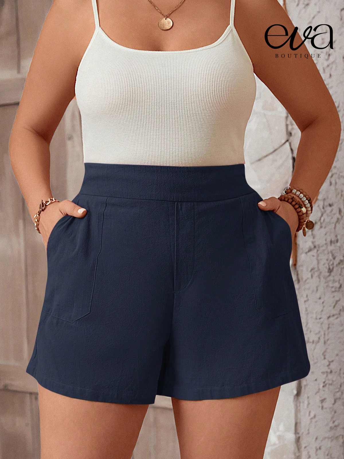 Shorts Feminino Com Bolsos Manuela Plus Size