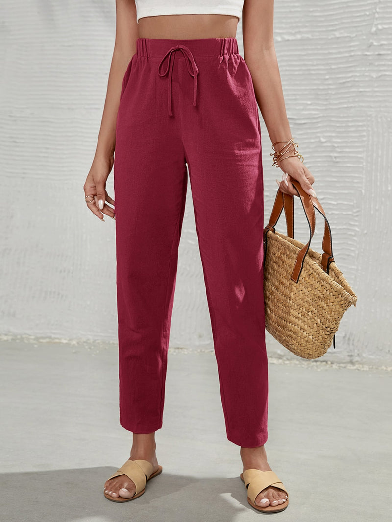 Calça Feminina Simples Com nó estilo Capri Mia