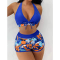 Conjunto Feminino Estampado Floral Shortkini Conjunto de Praia